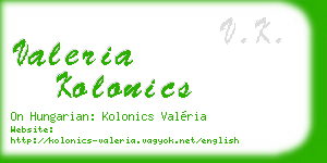 valeria kolonics business card