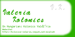 valeria kolonics business card